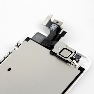 Conjunto branco da substituição do painel LCD do iPhone com as peças pequenas para o digitador da tela de toque do LCD do iPhone 5
