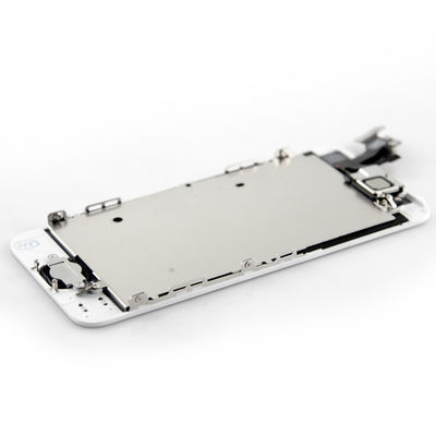 Conjunto branco da substituição do painel LCD do iPhone com as peças pequenas para o digitador da tela de toque do LCD do iPhone 5