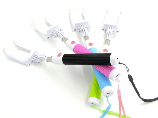 Palillo negro puro con el botón del bluetooth, palillo remoto del selfie del teléfono del selfie del bluetooth