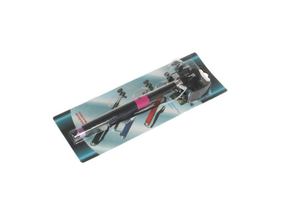 Foldable Monopod Selfie Stick With Cable , Pocket Wired Selfie Monopod
