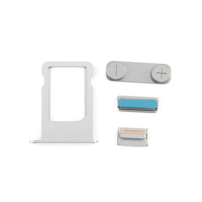 piezas de recambio del iPhone 5S 4 EN 1 llave muda del interruptor, del botón de encendido y del volumen con la bandeja de tarjeta de Sim