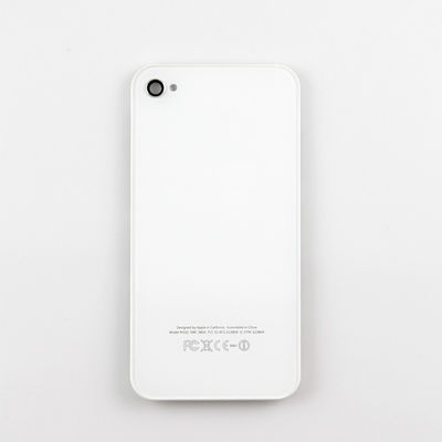 iPhone 4 교체 부분 로고 없는 유리제 건전지 문을 위한 백색 뒤표지 주거