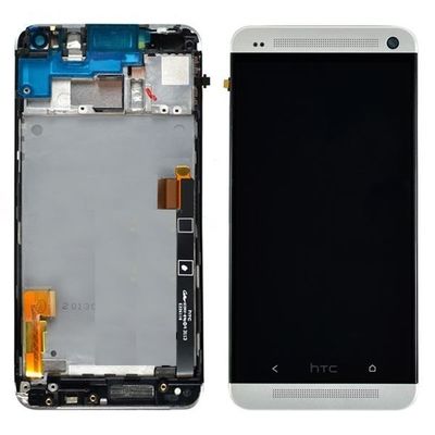 White HTC One M7 LCD Screen Smartphone Digitizer Touch Screen