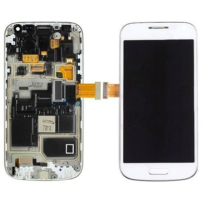 Biru, Putih Samsung Galaxy S4 Mini LCD Dengan Bingkai 4.3 inch LCD Screen