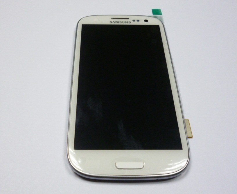 Tela de toque do IPS Samsung LCD com quadro para S3 i9300 LCD com branco do digitador