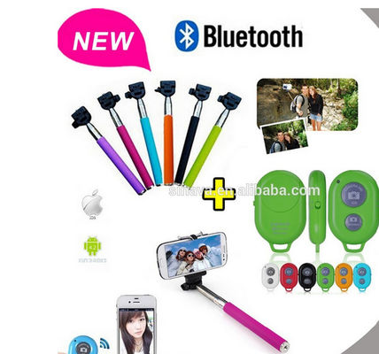iPhone / Android için selfie Çubuk Monopod Bluetooth Panjur Uzaktan